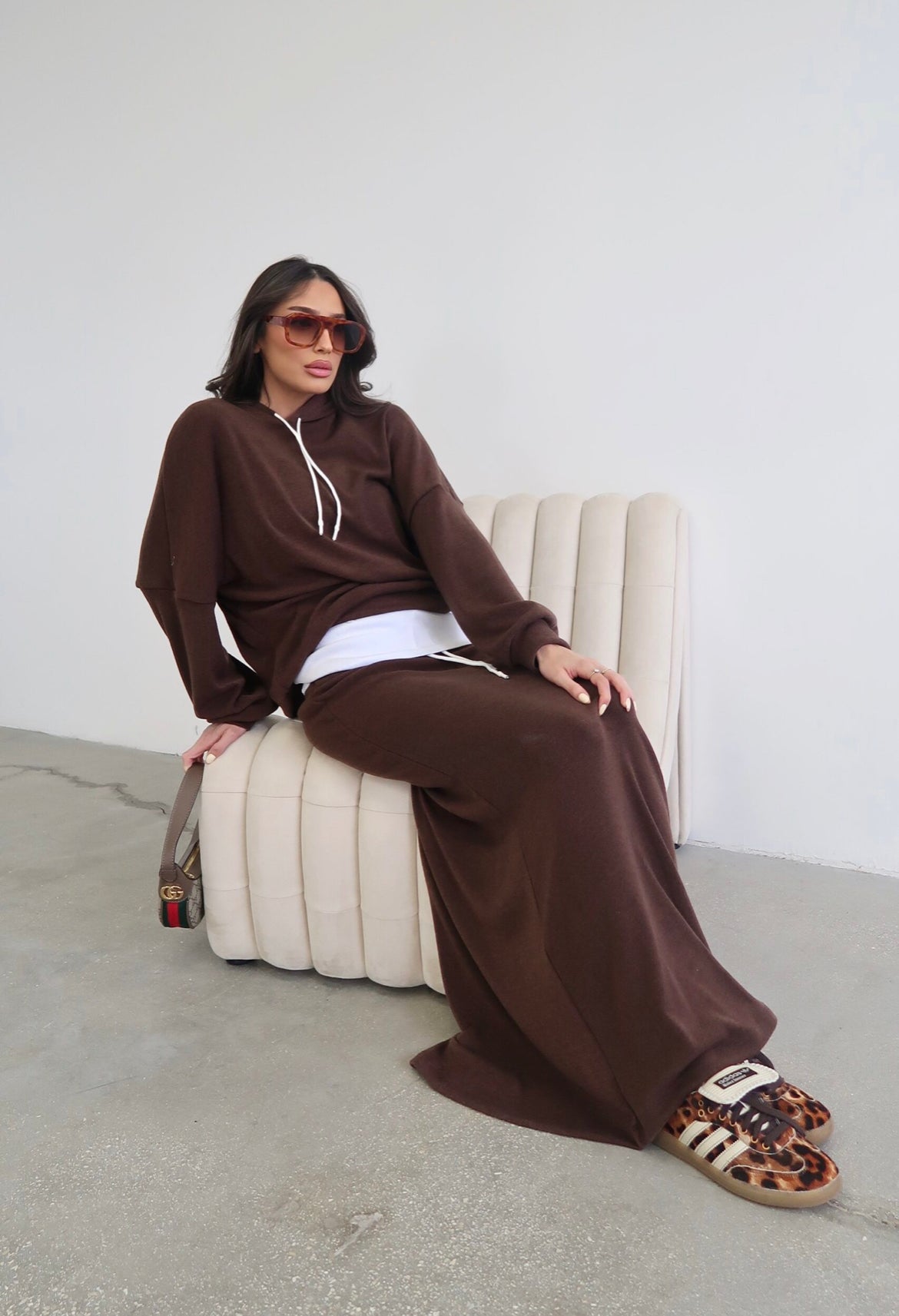 Hoodie set brown