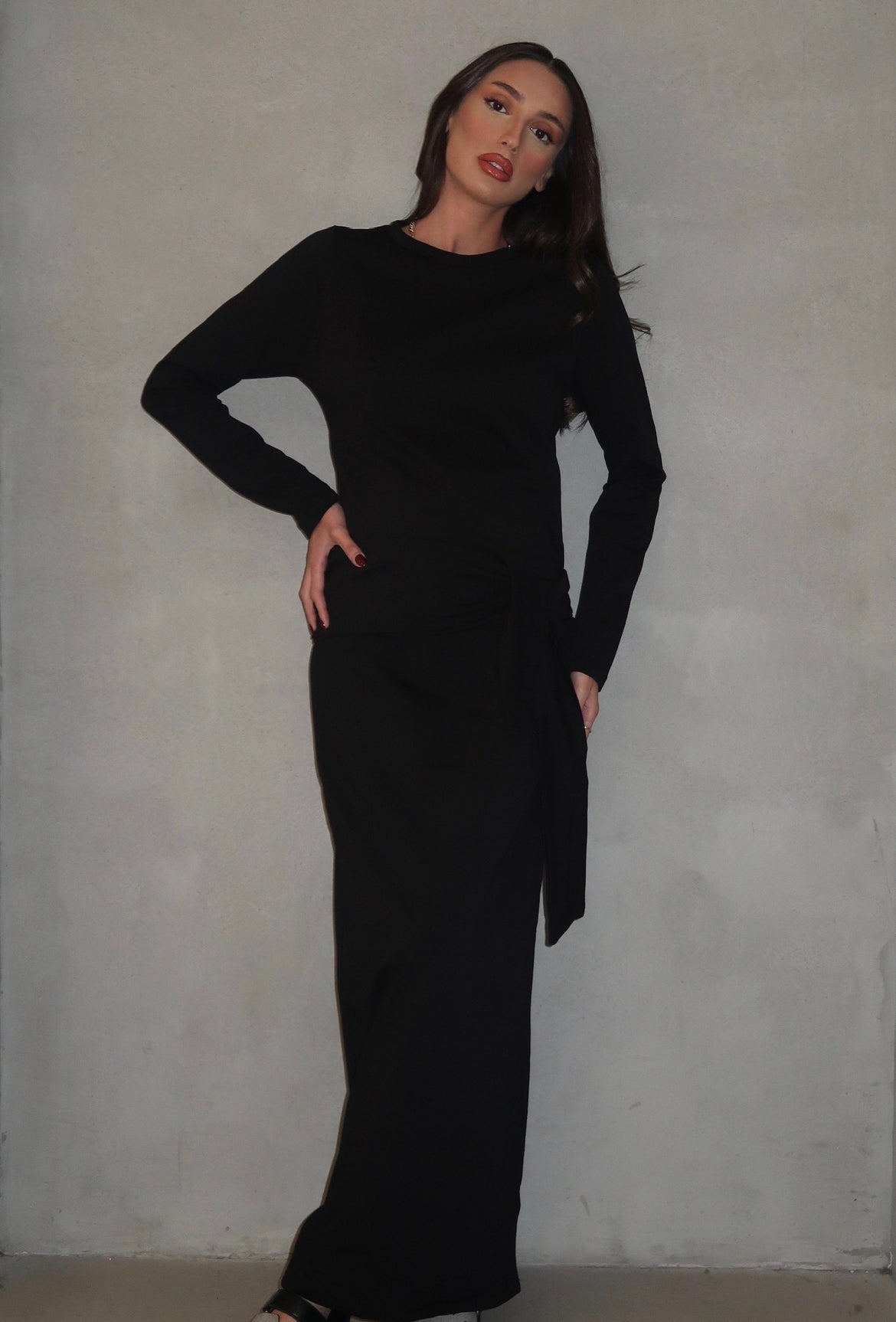 Black tie suit