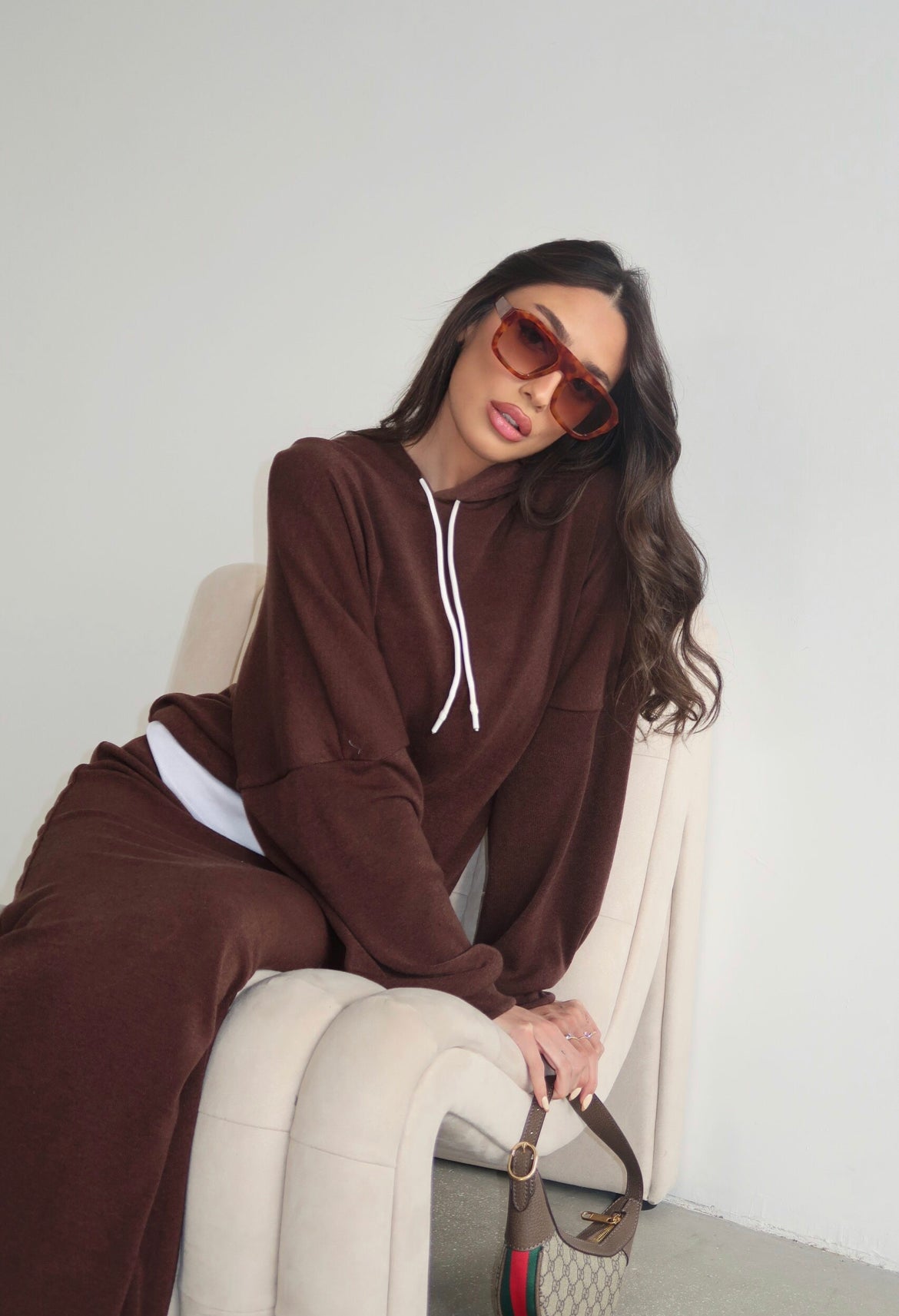 Hoodie set brown