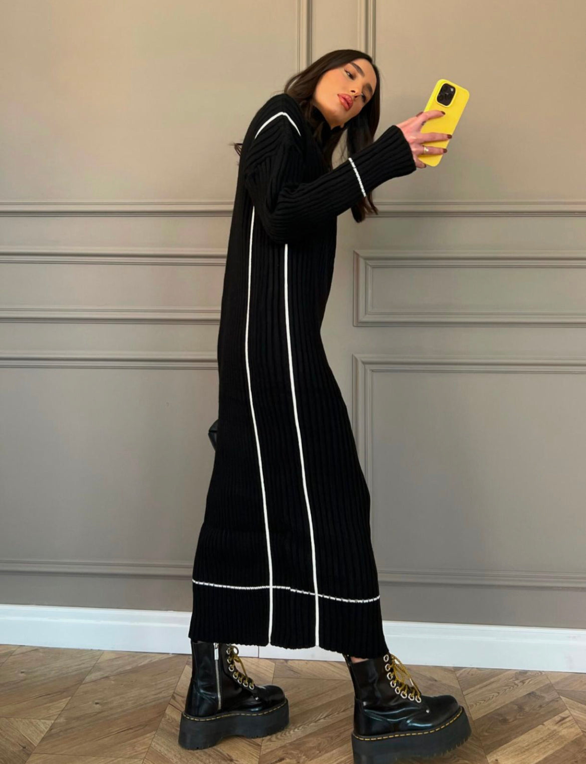 Knit dress black
