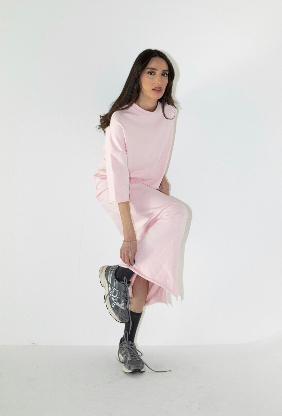 T-shirt dress pink