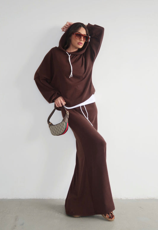 Hoodie set brown