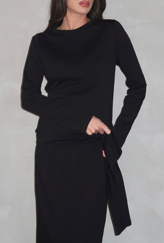 Black tie suit